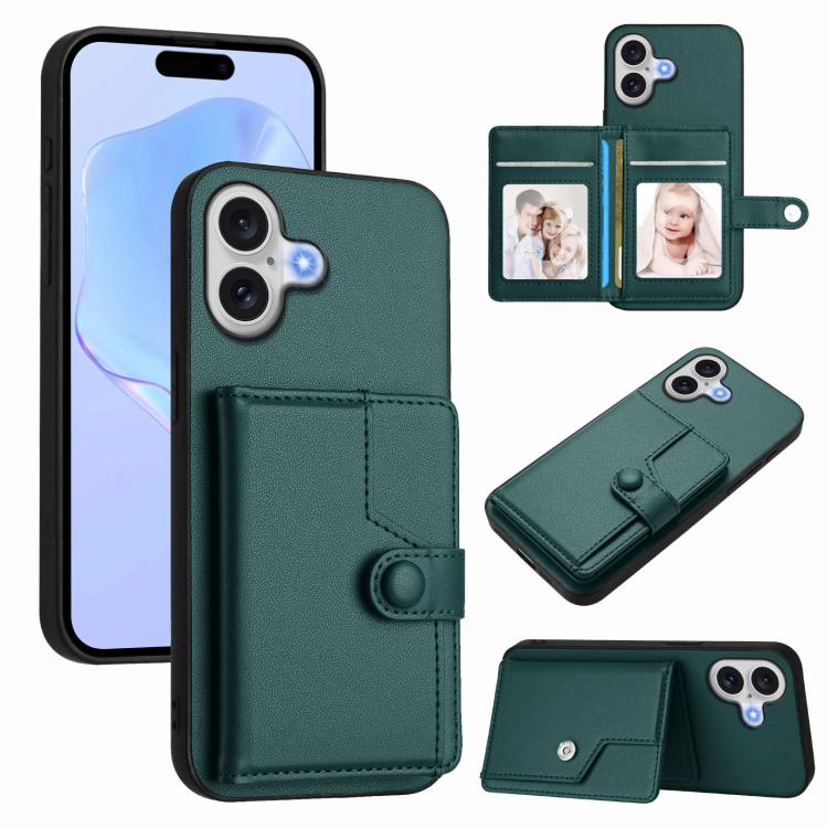 เคสโทรศัพท์กันขโมยแบบกระเป๋าใส่บัตรพร้อมปุ่มและ RFID สำหรับ iPhone 17 Pro Max, สำหรับ iPhone 17 Pro, สำหรับ iPhone 17, สำหรับ iPhone Air, สำหรับ iPhone 16 Pro Max, สำหรับ iPhone 16 Pro, สำหรับ iPhone 16 Plus, สำหรับ iPhone 16