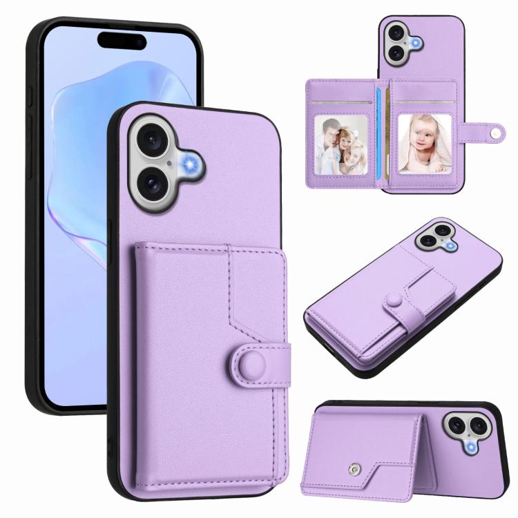 เคสโทรศัพท์กันขโมยแบบกระเป๋าใส่บัตรพร้อมปุ่มและ RFID สำหรับ iPhone 17 Pro Max, สำหรับ iPhone 17 Pro, สำหรับ iPhone 17, สำหรับ iPhone Air, สำหรับ iPhone 16 Pro Max, สำหรับ iPhone 16 Pro, สำหรับ iPhone 16 Plus, สำหรับ iPhone 16