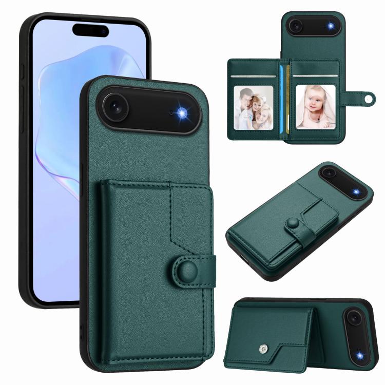 เคสโทรศัพท์กันขโมยแบบกระเป๋าใส่บัตรพร้อมปุ่มและ RFID สำหรับ iPhone 17 Pro Max, สำหรับ iPhone 17 Pro, สำหรับ iPhone 17, สำหรับ iPhone Air, สำหรับ iPhone 16 Pro Max, สำหรับ iPhone 16 Pro, สำหรับ iPhone 16 Plus, สำหรับ iPhone 16