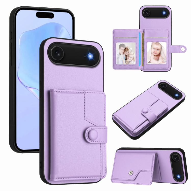 เคสโทรศัพท์กันขโมยแบบกระเป๋าใส่บัตรพร้อมปุ่มและ RFID สำหรับ iPhone 17 Pro Max, สำหรับ iPhone 17 Pro, สำหรับ iPhone 17, สำหรับ iPhone Air, สำหรับ iPhone 16 Pro Max, สำหรับ iPhone 16 Pro, สำหรับ iPhone 16 Plus, สำหรับ iPhone 16