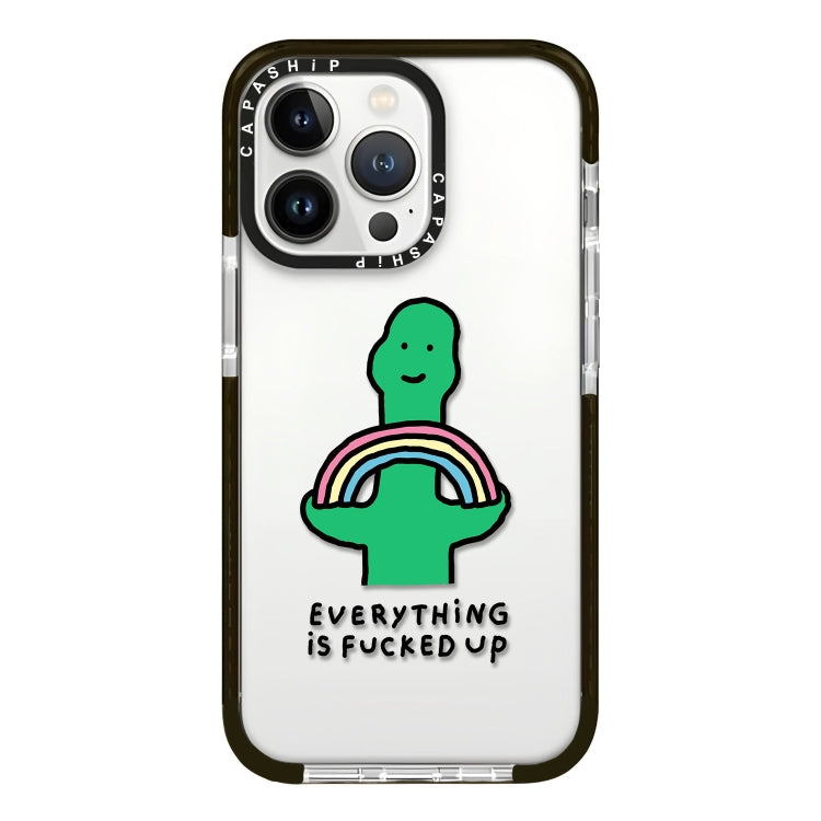 Simple Illustration Pattern Full Coverage Phone Case, For iPhone 15 Pro