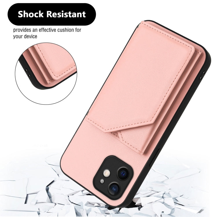 เคสโทรศัพท์สัมผัสผิวสกินพร้อมช่องใส่บัตรสี่ช่องและสายรัดข้อมือ สำหรับ iPhone 12 mini, สำหรับ iPhone 11 Pro Max, สำหรับ iPhone 11, สำหรับ iPhone 11 Pro, สำหรับ iPhone X / XS, สำหรับ iPhone XR, สำหรับ iPhone XS Max, สำหรับ iPhone 7 Plus / 8 Plus
