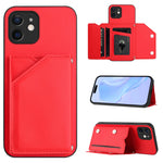 เคสโทรศัพท์สัมผัสผิวสกินพร้อมช่องใส่บัตรสี่ช่องและสายรัดข้อมือ สำหรับ iPhone 12 mini, สำหรับ iPhone 11 Pro Max, สำหรับ iPhone 11, สำหรับ iPhone 11 Pro, สำหรับ iPhone X / XS, สำหรับ iPhone XR, สำหรับ iPhone XS Max, สำหรับ iPhone 7 Plus / 8 Plus