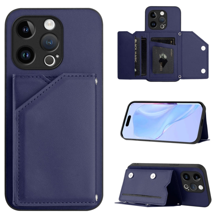 เคสโทรศัพท์สัมผัสผิวสกินพร้อมช่องใส่บัตรสี่ช่องและสายรัดข้อมือ สำหรับ iPhone 7 / 8 / SE 2020 2022, สำหรับ iPhone 13 Pro Max, สำหรับ iPhone 13 Pro, สำหรับ iPhone 13, สำหรับ iPhone 13 mini, สำหรับ iPhone 12, สำหรับ iPhone 12 Pro Max, สำหรับ iPhone 12 Pro