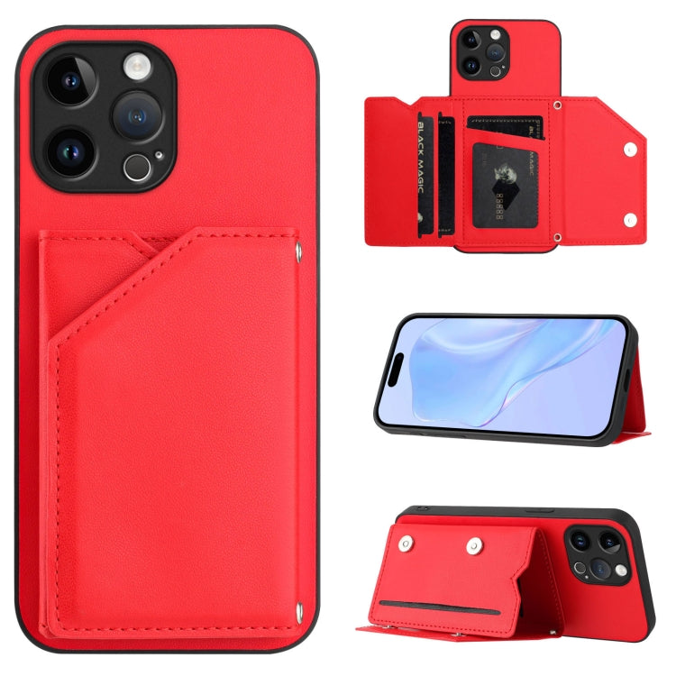 เคสโทรศัพท์สัมผัสผิวสกินพร้อมช่องใส่บัตรสี่ช่องและสายรัดข้อมือ สำหรับ iPhone 7 / 8 / SE 2020 2022, สำหรับ iPhone 13 Pro Max, สำหรับ iPhone 13 Pro, สำหรับ iPhone 13, สำหรับ iPhone 13 mini, สำหรับ iPhone 12, สำหรับ iPhone 12 Pro Max, สำหรับ iPhone 12 Pro