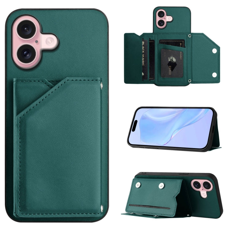 เคสโทรศัพท์สัมผัสผิวสกินพร้อมช่องใส่บัตรสี่ช่องและสายรัดข้อมือ สำหรับ iPhone 17 Pro Max, สำหรับ iPhone 17 Pro, สำหรับ iPhone 17, สำหรับ iPhone Air, สำหรับ iPhone 16 Pro Max, สำหรับ iPhone 16 Pro, สำหรับ iPhone 16 Plus, สำหรับ iPhone 16
