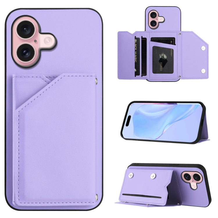 เคสโทรศัพท์สัมผัสผิวสกินพร้อมช่องใส่บัตรสี่ช่องและสายรัดข้อมือ สำหรับ iPhone 17 Pro Max, สำหรับ iPhone 17 Pro, สำหรับ iPhone 17, สำหรับ iPhone Air, สำหรับ iPhone 16 Pro Max, สำหรับ iPhone 16 Pro, สำหรับ iPhone 16 Plus, สำหรับ iPhone 16