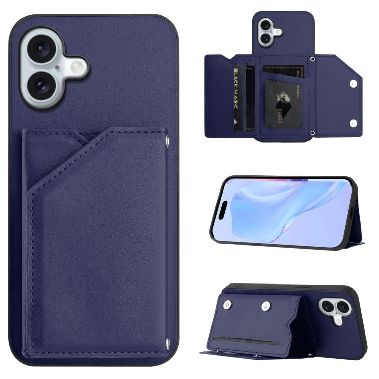 เคสโทรศัพท์สัมผัสผิวสกินพร้อมช่องใส่บัตรสี่ช่องและสายรัดข้อมือ สำหรับ iPhone 17 Pro Max, สำหรับ iPhone 17 Pro, สำหรับ iPhone 17, สำหรับ iPhone Air, สำหรับ iPhone 16 Pro Max, สำหรับ iPhone 16 Pro, สำหรับ iPhone 16 Plus, สำหรับ iPhone 16