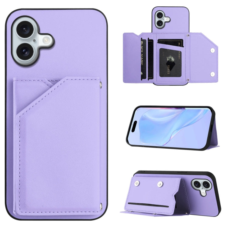 เคสโทรศัพท์สัมผัสผิวสกินพร้อมช่องใส่บัตรสี่ช่องและสายรัดข้อมือ สำหรับ iPhone 17 Pro Max, สำหรับ iPhone 17 Pro, สำหรับ iPhone 17, สำหรับ iPhone Air, สำหรับ iPhone 16 Pro Max, สำหรับ iPhone 16 Pro, สำหรับ iPhone 16 Plus, สำหรับ iPhone 16