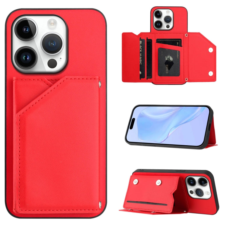 เคสโทรศัพท์สัมผัสผิวสกินพร้อมช่องใส่บัตรสี่ช่องและสายรัดข้อมือ สำหรับ iPhone 17 Pro Max, สำหรับ iPhone 17 Pro, สำหรับ iPhone 17, สำหรับ iPhone Air, สำหรับ iPhone 16 Pro Max, สำหรับ iPhone 16 Pro, สำหรับ iPhone 16 Plus, สำหรับ iPhone 16