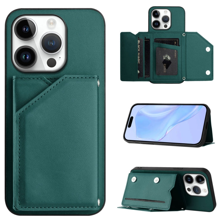 เคสโทรศัพท์สัมผัสผิวสกินพร้อมช่องใส่บัตรสี่ช่องและสายรัดข้อมือ สำหรับ iPhone 17 Pro Max, สำหรับ iPhone 17 Pro, สำหรับ iPhone 17, สำหรับ iPhone Air, สำหรับ iPhone 16 Pro Max, สำหรับ iPhone 16 Pro, สำหรับ iPhone 16 Plus, สำหรับ iPhone 16