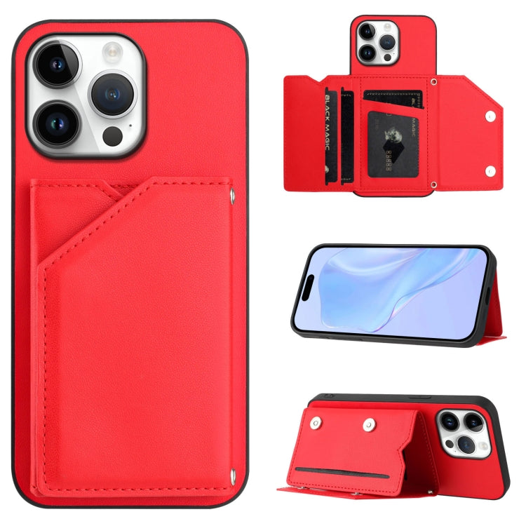 เคสโทรศัพท์สัมผัสผิวสกินพร้อมช่องใส่บัตรสี่ช่องและสายรัดข้อมือ สำหรับ iPhone 17 Pro Max, สำหรับ iPhone 17 Pro, สำหรับ iPhone 17, สำหรับ iPhone Air, สำหรับ iPhone 16 Pro Max, สำหรับ iPhone 16 Pro, สำหรับ iPhone 16 Plus, สำหรับ iPhone 16