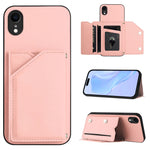 เคสโทรศัพท์สัมผัสผิวสกินพร้อมช่องใส่บัตรสี่ช่องและสายรัดข้อมือ สำหรับ iPhone 12 mini, สำหรับ iPhone 11 Pro Max, สำหรับ iPhone 11, สำหรับ iPhone 11 Pro, สำหรับ iPhone X / XS, สำหรับ iPhone XR, สำหรับ iPhone XS Max, สำหรับ iPhone 7 Plus / 8 Plus
