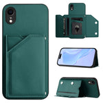 เคสโทรศัพท์สัมผัสผิวสกินพร้อมช่องใส่บัตรสี่ช่องและสายรัดข้อมือ สำหรับ iPhone 12 mini, สำหรับ iPhone 11 Pro Max, สำหรับ iPhone 11, สำหรับ iPhone 11 Pro, สำหรับ iPhone X / XS, สำหรับ iPhone XR, สำหรับ iPhone XS Max, สำหรับ iPhone 7 Plus / 8 Plus