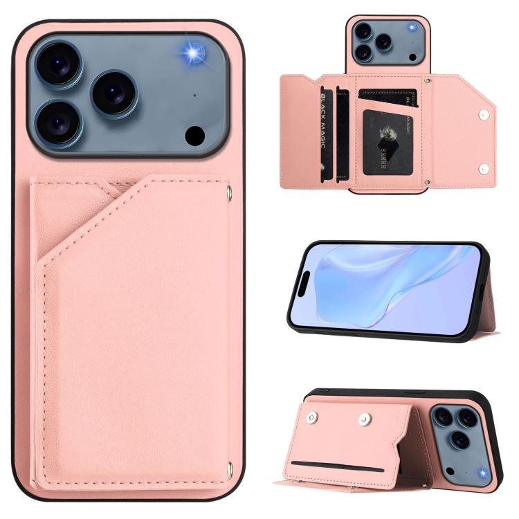 เคสโทรศัพท์สัมผัสผิวสกินพร้อมช่องใส่บัตรสี่ช่องและสายรัดข้อมือ สำหรับ iPhone 17 Pro Max, สำหรับ iPhone 17 Pro, สำหรับ iPhone 17, สำหรับ iPhone Air, สำหรับ iPhone 16 Pro Max, สำหรับ iPhone 16 Pro, สำหรับ iPhone 16 Plus, สำหรับ iPhone 16
