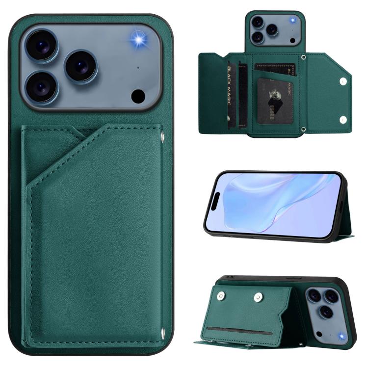 เคสโทรศัพท์สัมผัสผิวสกินพร้อมช่องใส่บัตรสี่ช่องและสายรัดข้อมือ สำหรับ iPhone 17 Pro Max, สำหรับ iPhone 17 Pro, สำหรับ iPhone 17, สำหรับ iPhone Air, สำหรับ iPhone 16 Pro Max, สำหรับ iPhone 16 Pro, สำหรับ iPhone 16 Plus, สำหรับ iPhone 16