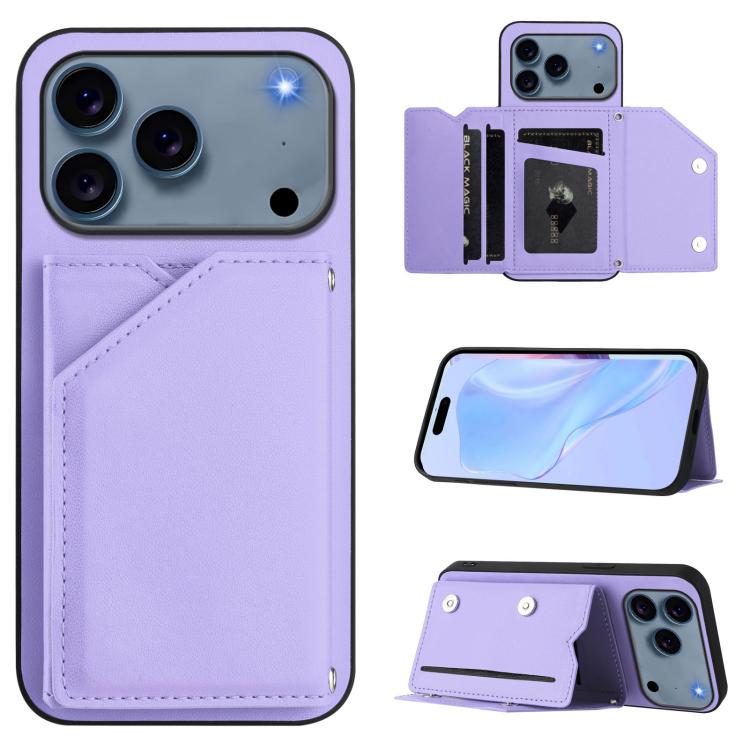 เคสโทรศัพท์สัมผัสผิวสกินพร้อมช่องใส่บัตรสี่ช่องและสายรัดข้อมือ สำหรับ iPhone 17 Pro Max, สำหรับ iPhone 17 Pro, สำหรับ iPhone 17, สำหรับ iPhone Air, สำหรับ iPhone 16 Pro Max, สำหรับ iPhone 16 Pro, สำหรับ iPhone 16 Plus, สำหรับ iPhone 16