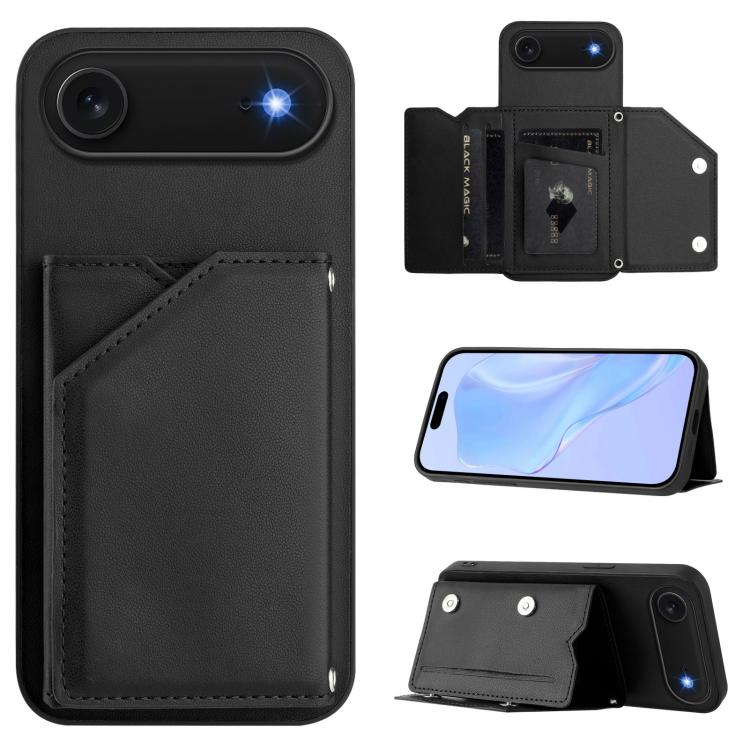 เคสโทรศัพท์สัมผัสผิวสกินพร้อมช่องใส่บัตรสี่ช่องและสายรัดข้อมือ สำหรับ iPhone 17 Pro Max, สำหรับ iPhone 17 Pro, สำหรับ iPhone 17, สำหรับ iPhone Air, สำหรับ iPhone 16 Pro Max, สำหรับ iPhone 16 Pro, สำหรับ iPhone 16 Plus, สำหรับ iPhone 16