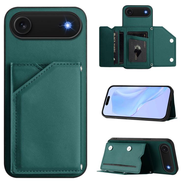 เคสโทรศัพท์สัมผัสผิวสกินพร้อมช่องใส่บัตรสี่ช่องและสายรัดข้อมือ สำหรับ iPhone 17 Pro Max, สำหรับ iPhone 17 Pro, สำหรับ iPhone 17, สำหรับ iPhone Air, สำหรับ iPhone 16 Pro Max, สำหรับ iPhone 16 Pro, สำหรับ iPhone 16 Plus, สำหรับ iPhone 16