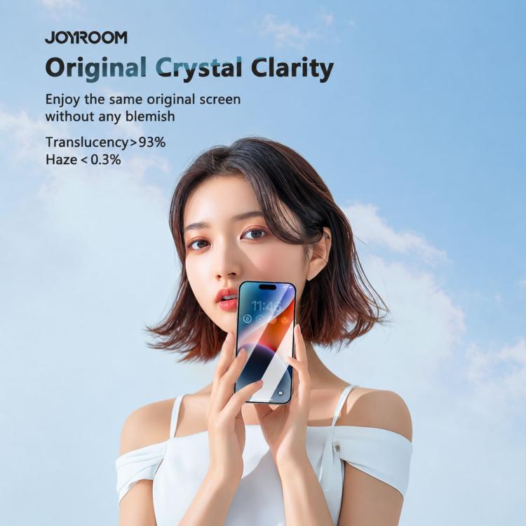 ฟิล์มกระจกนิรภัย HD เต็มจอ 2.5D ซีรีส์ JOYROOM Knight สำหรับ iPhone 17 Pro Max, สำหรับ iPhone 17 Pro, สำหรับ iPhone 17, สำหรับ iPhone Air, สำหรับ iPhone 15 Pro Max, สำหรับ iPhone 15 Pro