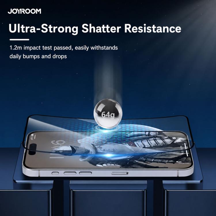 ฟิล์มกระจกนิรภัย HD เต็มจอ 2.5D ซีรีส์ JOYROOM Knight สำหรับ iPhone 17 Pro Max, สำหรับ iPhone 17 Pro, สำหรับ iPhone 17, สำหรับ iPhone Air, สำหรับ iPhone 15 Pro Max, สำหรับ iPhone 15 Pro