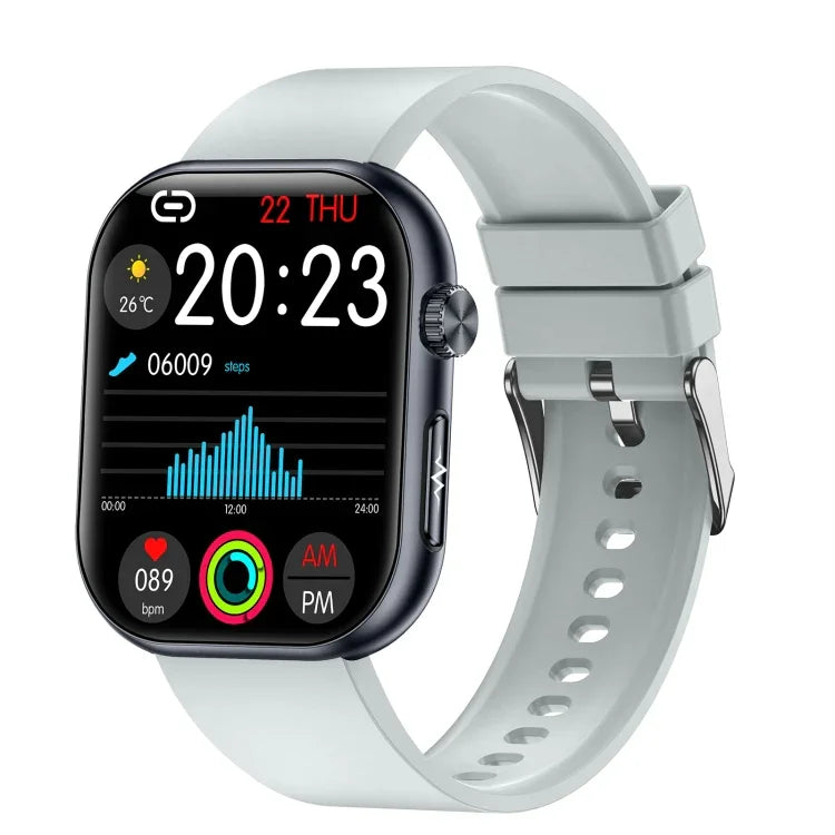นาฬิกาอัจฉริยะ ET587 หน้าจอ AMOLED 1.95 นิ้ว, ตรวจคลื่นไฟฟ้าหัวใจ (ECG) / ตรวจน้ำตาลในเลือด
