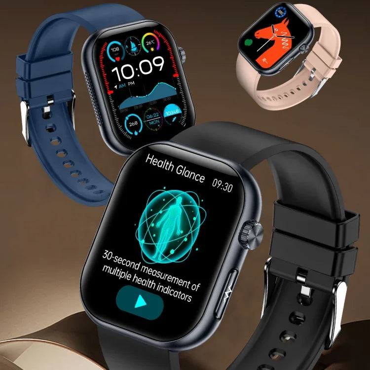 นาฬิกาอัจฉริยะ ET587 หน้าจอ AMOLED 1.95 นิ้ว, ตรวจคลื่นไฟฟ้าหัวใจ (ECG) / ตรวจน้ำตาลในเลือด