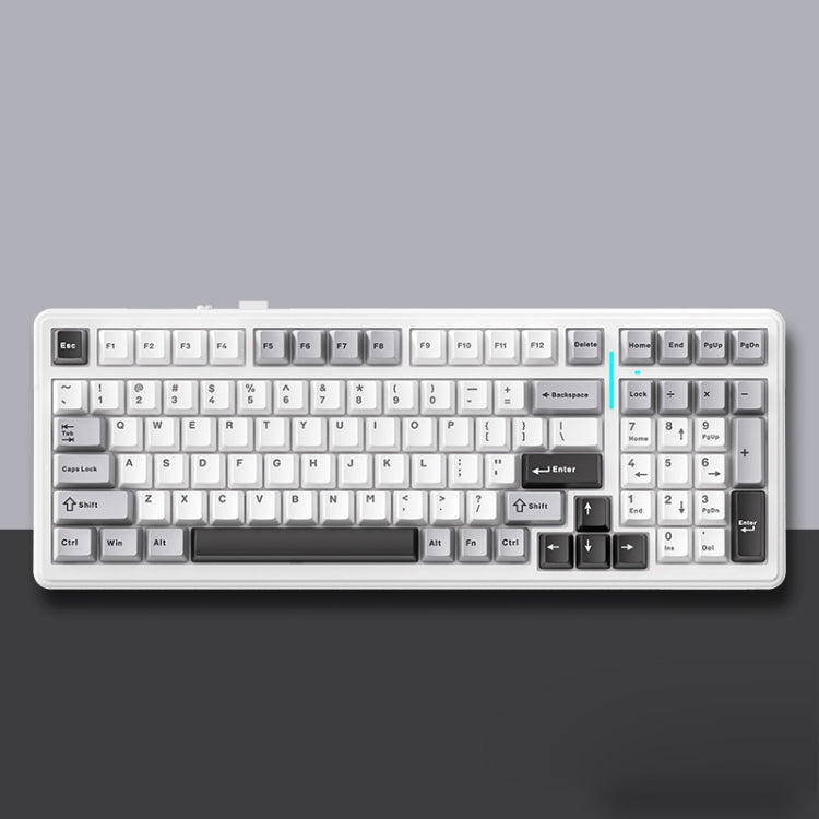 AULA F99 คีย์บอร์ดกลไกแบบมีสาย/2.4G/Bluetooth 99 ปุ่ม ปรับแต่งไฟ RGB สามโหมด