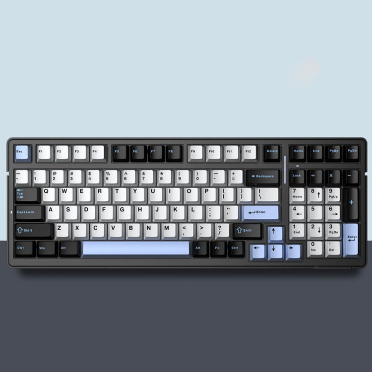 AULA F99 คีย์บอร์ดกลไกแบบมีสาย/2.4G/Bluetooth 99 ปุ่ม ปรับแต่งไฟ RGB สามโหมด