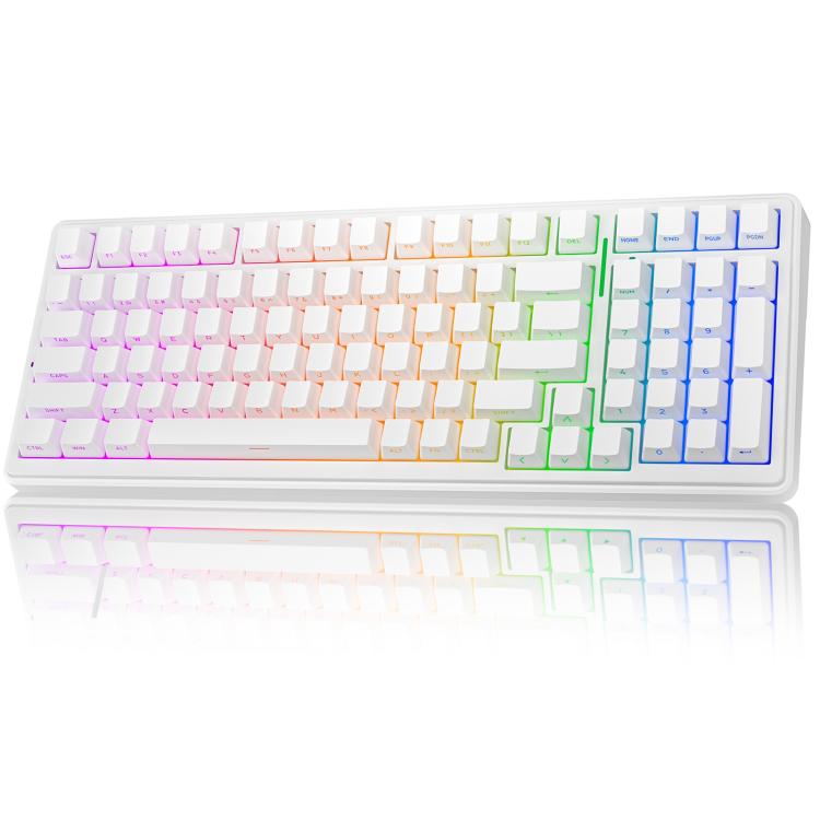 AULA F99 คีย์บอร์ดกลไกแบบมีสาย/2.4G/Bluetooth 99 ปุ่ม ปรับแต่งไฟ RGB สามโหมด