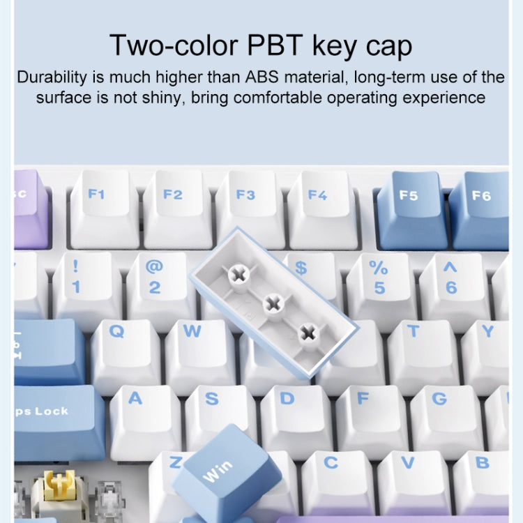 AULA F99 คีย์บอร์ดกลไกแบบมีสาย/2.4G/Bluetooth 99 ปุ่ม ปรับแต่งไฟ RGB สามโหมด