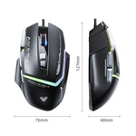 AULA S12 Pro เมาส์เกมแบบมีสาย RGB ความละเอียด 12800DPI