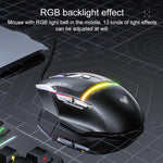 AULA S12 Pro เมาส์เกมแบบมีสาย RGB ความละเอียด 12800DPI