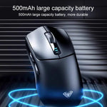 AULA SC580 เมาส์เกมไร้สายแบบมีสาย/2.4G/Bluetooth สามโหมด ความละเอียด 10000DPI
