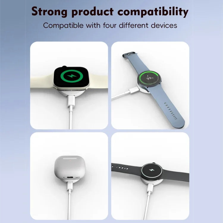 4 in 1 Portable Smart Watch Magnetic Wireless Charger