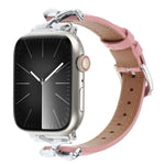 สายรัดนาฬิกาหนังแท้หัวเข็มขัดรูปตัว X สำหรับ Apple Watch 46 มม. / 49 มม. / 45 มม. / 44 มม. และ Apple Watch 42 มม. / 41 มม. / 40 มม. / 38 มม.