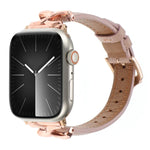 สายรัดนาฬิกาหนังแท้หัวเข็มขัดรูปตัว X สำหรับ Apple Watch 46 มม. / 49 มม. / 45 มม. / 44 มม. และ Apple Watch 42 มม. / 41 มม. / 40 มม. / 38 มม.