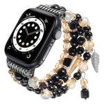 สายรัดนาฬิกาโซ่ลูกปัดพู่ สำหรับ Apple Watch 46 มม. / 49 มม. / 45 มม. / 44 มม. และ Apple Watch 42 มม. / 41 มม. / 40 มม. / 38 มม.
