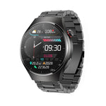 นาฬิกาอัจฉริยะ MT200 หน้าจอ AMOLED 1.43 นิ้ว สายเหล็ก IP67 โทร BT, รองรับ ECG