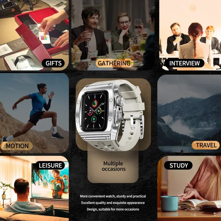 เคสโลหะ RedPepper Armor พร้อมสายรัดซิลิโคนในตัว สำหรับ Apple Watch 44 มม. / 45 มม.