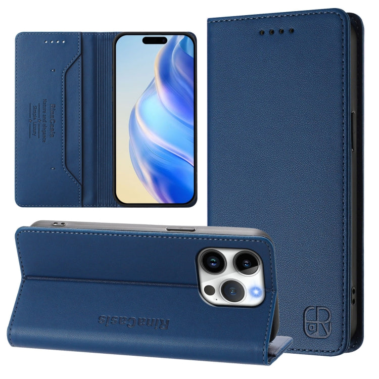 เคสโทรศัพท์หนังดูดแม่เหล็กพับสองชั้น RC01 พร้อม RFID สำหรับ iPhone 17e / 16e, สำหรับ iPhone 17 Pro Max, สำหรับ iPhone 17 Pro, สำหรับ iPhone 17, สำหรับ iPhone Air, สำหรับ iPhone 16 Pro Max