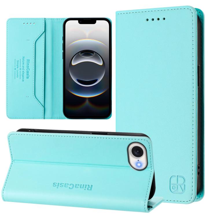 เคสโทรศัพท์หนังดูดแม่เหล็กพับสองชั้น RC01 พร้อม RFID สำหรับ iPhone 17e / 16e, สำหรับ iPhone 17 Pro Max, สำหรับ iPhone 17 Pro, สำหรับ iPhone 17, สำหรับ iPhone Air, สำหรับ iPhone 16 Pro Max