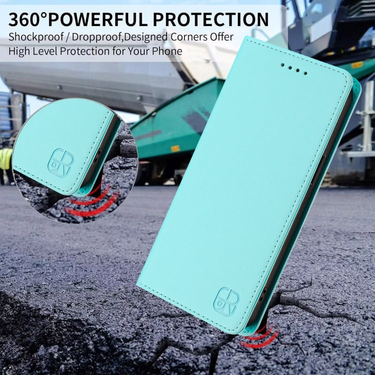 เคสโทรศัพท์หนังดูดแม่เหล็กพับสองชั้น RC01 พร้อม RFID สำหรับ iPhone 17e / 16e, สำหรับ iPhone 17 Pro Max, สำหรับ iPhone 17 Pro, สำหรับ iPhone 17, สำหรับ iPhone Air, สำหรับ iPhone 16 Pro Max
