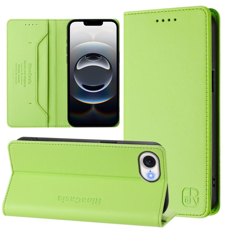 เคสโทรศัพท์หนังดูดแม่เหล็กพับสองชั้น RC01 พร้อม RFID สำหรับ iPhone 17e / 16e, สำหรับ iPhone 17 Pro Max, สำหรับ iPhone 17 Pro, สำหรับ iPhone 17, สำหรับ iPhone Air, สำหรับ iPhone 16 Pro Max