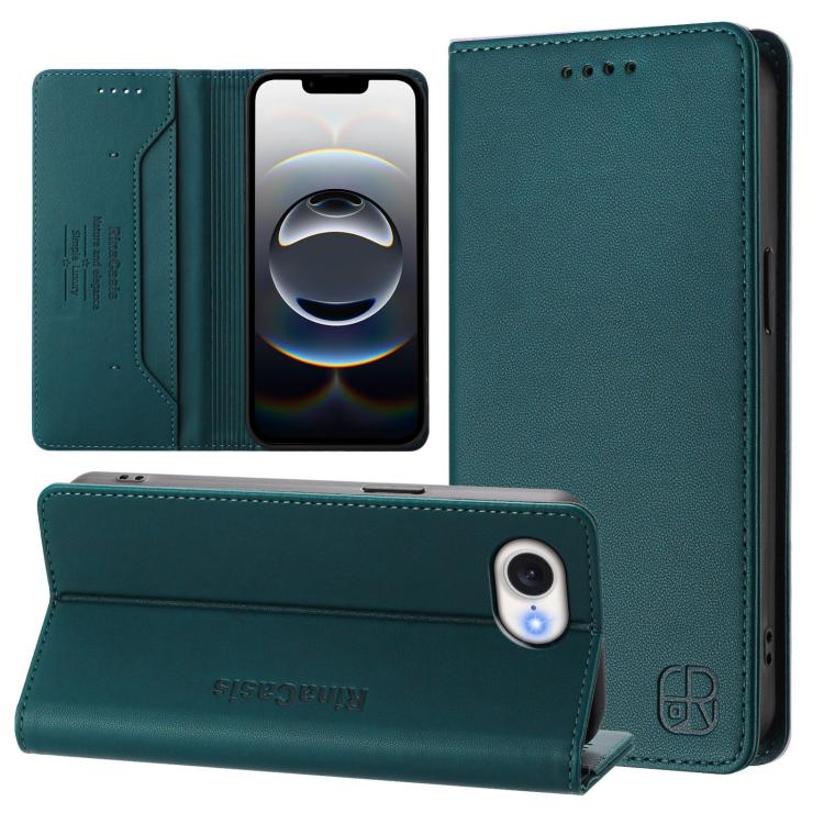 เคสโทรศัพท์หนังดูดแม่เหล็กพับสองชั้น RC01 พร้อม RFID สำหรับ iPhone 17e / 16e, สำหรับ iPhone 17 Pro Max, สำหรับ iPhone 17 Pro, สำหรับ iPhone 17, สำหรับ iPhone Air, สำหรับ iPhone 16 Pro Max