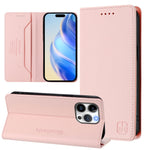 เคสโทรศัพท์หนัง RFID แบบพับสองชั้นพร้อมแม่เหล็กดูด RC01 สำหรับ iPhone 16 Pro, สำหรับ iPhone 16 Plus, สำหรับ iPhone 16, สำหรับ iPhone 15 Pro Max, สำหรับ iPhone 15 Pro, สำหรับ iPhone 15 Plus