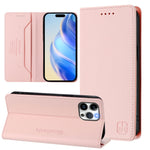RC01 Dual-Folded Magnetic Suction RFID Leather Phone Case, For iPhone 13 Pro Max, For iPhone 13 Pro, For iPhone 13 mini, For iPhone 12 / 12 Pro, For iPhone 12 Pro Max, For iPhone 12 mini