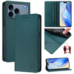 เคสโทรศัพท์หนังดูดแม่เหล็กพับสองชั้น RC01 พร้อม RFID สำหรับ iPhone 17e / 16e, สำหรับ iPhone 17 Pro Max, สำหรับ iPhone 17 Pro, สำหรับ iPhone 17, สำหรับ iPhone Air, สำหรับ iPhone 16 Pro Max