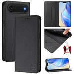 เคสโทรศัพท์หนังดูดแม่เหล็กพับสองชั้น RC01 พร้อม RFID สำหรับ iPhone 17e / 16e, สำหรับ iPhone 17 Pro Max, สำหรับ iPhone 17 Pro, สำหรับ iPhone 17, สำหรับ iPhone Air, สำหรับ iPhone 16 Pro Max