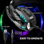 หูฟังเกมแบบครอบหู KOTION EACH G9000 Pro พร้อมไมโครโฟน สายยาวประมาณ 2.1 ม., G9000 Pro